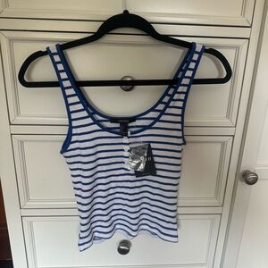 Forever 21 blue striped tank